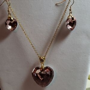Heart Necklace & Earring Set